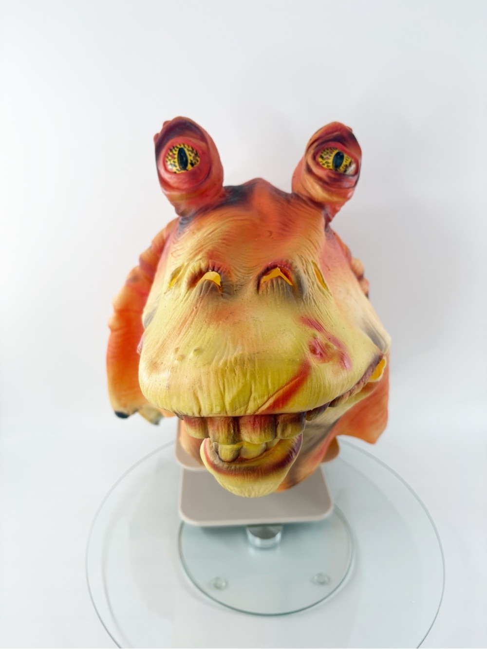 Vintage 1999 Star Wars Jar Jar Binks Episode I Latex Halloween Mask Lucasfilm